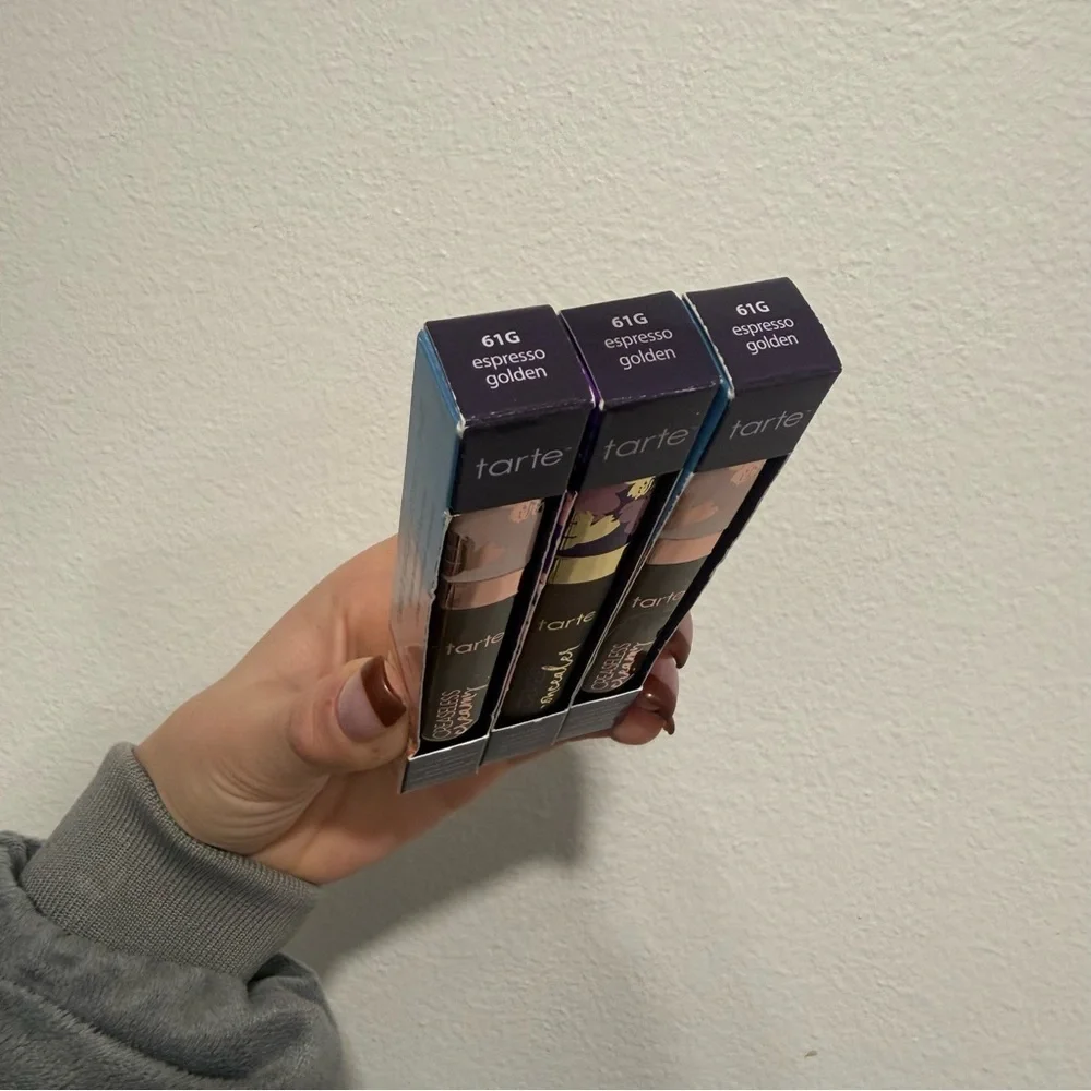 Tarte Creaseless Concealer 61G Espresso Golden Bundle of 3
